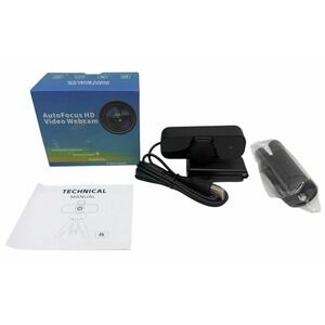 4K Auto Focus HD USB Webcam w/ Built-In Mic Privacy Cover Tripod Plug & Play